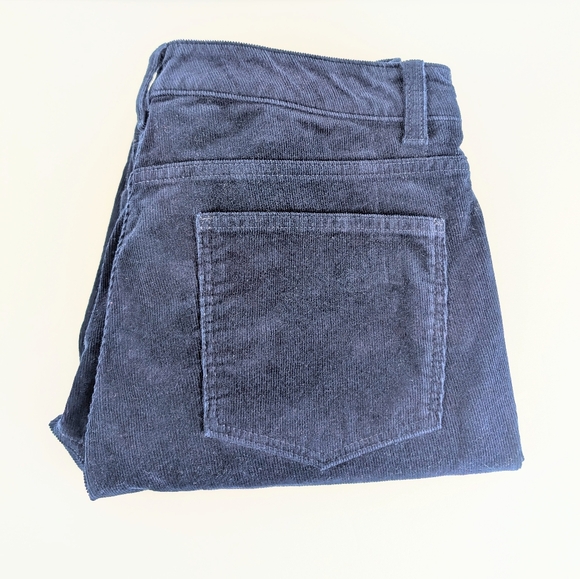 Talbots Pants - Talbot's Simply Flattering Straight Corduroy Navy Pant (Size: 8) 15oz
